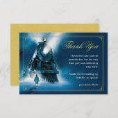 De Polar Express Pajama Slumber Party - Hartelijk Bedankkaart (Voorkant / Achterkant)