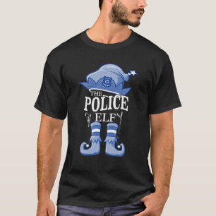 De politie Elf Matching Group Familie Kerstcadeau T-shirt