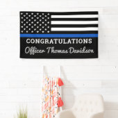 De politie feliciteert personaliseert Thin Blue Li Spandoek (Insitu)