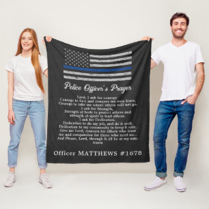De politie heeft de dun blauwe lijn fleece deken