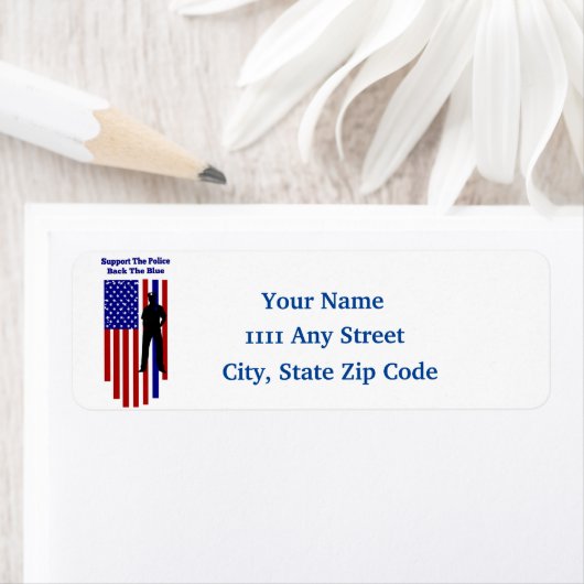 De politie ondersteunen etiket (Insitu)