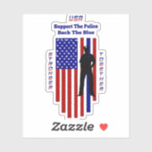 De politie ondersteunen sticker (Vel)