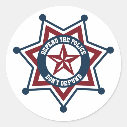 De politie verdedigen - Patriottische Stickers (Voorkant)