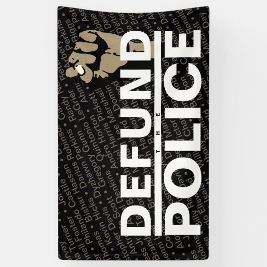DE POLITIE VERDEDIGEN SPANDOEK (Verticaal)