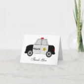 De politiewagen dankt u bedankkaart (Voorkant)