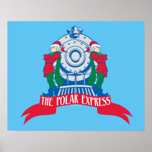De politsexpressie   Elves met trein Poster