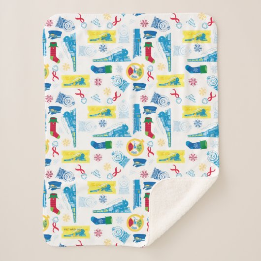 De politsexpressie | Kerstpictogram Patroon Sherpa Deken (Voorkant)