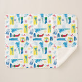 De politsexpressie | Kerstpictogram Patroon Sherpa Deken (Voorkant (horizontaal))