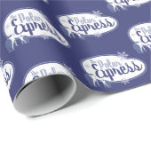 De politsexpressie | Polaire Beren Retro Grafisch Cadeaupapier (Rol Hoek)