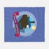 De politsexpressie | treinkaart fleece deken (Voorkant (Horizontaal))