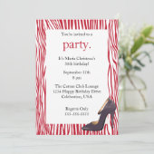 De pompes et de dames de zèbre de nuit invitation (Debout devant)