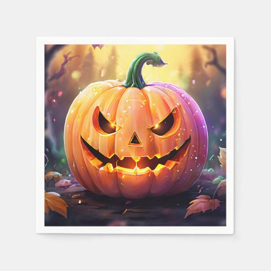 De pompoen, papieren Borden Servet (Voorkant)