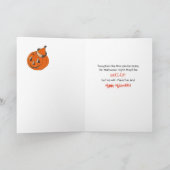 De Pompoen van Halloween Grunge, voor Grappige Kaart (Binnen)