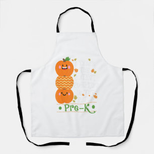 De pompoenen in patch voor de Halloween leraar Schort
