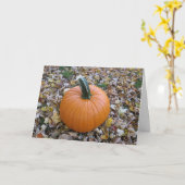 De pompoenkaart van Halloween van de herfst Kaart (Gele Bloem)