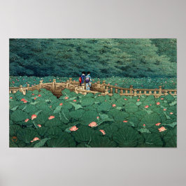 De Pond bij Benten Shrine in Shiba Poster