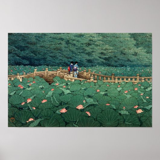 De Pond bij Benten Shrine in Shiba Poster (Voorkant)