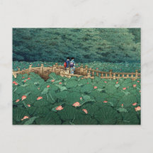 De Pond bij Benton Shrine Kawase Hasui