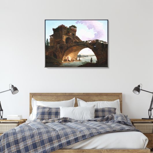 De Ponte Salario van Hubert Robert Canvas Afdruk (Insitu (Slaapkamer))