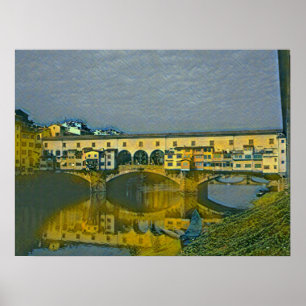 De Ponte Vecchio-kaart Poster