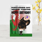 De Pontypridd de RFC de fanatique carte (Fleur jaune)
