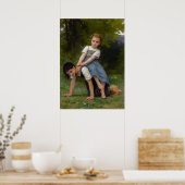 De Pony-Back Ride van William-Adolphe Bouguereau Poster (Keuken)