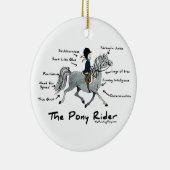De Pony Rider Keramisch Ornament (Rechts)