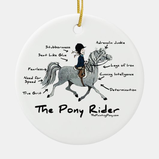 De Pony Rider Keramisch Ornament (Voorkant)