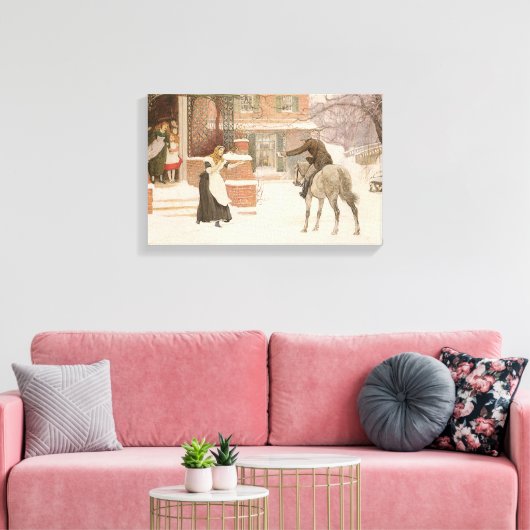 De pooier van Robert Walker Macbeth begroeten Canvas Afdruk (Insitu (Woonkamer))