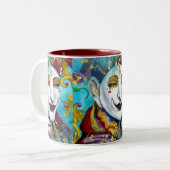 De pool tweekleurige koffiemok (Voorkant links)