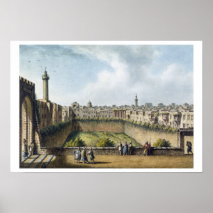 De pool van Bethesda, Jerusalem, café door William Poster