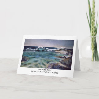 De Pool van het Getijde van Lanai - Waterverf door Kaart