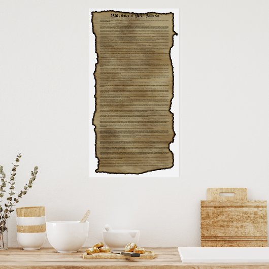 De poolregels poster (Keuken)