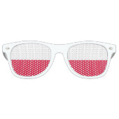 De Poolse kleur | vlag van Polen Retro Zonnebril (Voorkant)