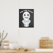 De Poop in de Toilet Emoji Game Poster (Keuken)