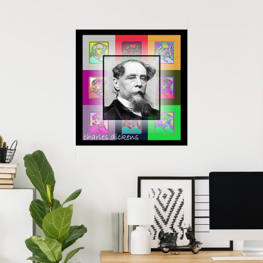 De Pop Art Charles Dickens Poster (Thuiskantoor)