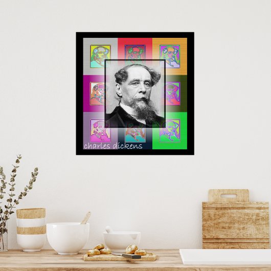De Pop Art Charles Dickens Poster (Keuken)