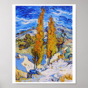 De poplars op Saint-Rémy, Van Gogh Poster