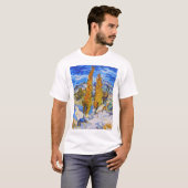 De poplars op Saint-Rémy, Van Gogh T-shirt (Voorkant volledig)