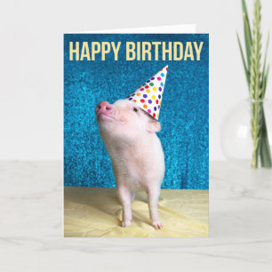 De porc carte d'anniversaire