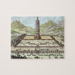 De Porcelain Tower van Nanking, bord 12 van 'Ent Legpuzzel