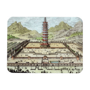De Porcelain Tower van Nanking, bord 12 van 'Ent Magneet