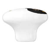 De Porte En Céramique Bouton à gogo noir (Côté)