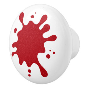 De Porte En Céramique Bouton blanc personnalisé avec motif éclaboussure