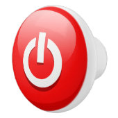 De Porte En Céramique Bouton d'alimentation rouge géant (Droite)