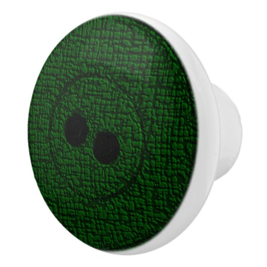 De Porte En Céramique Bouton vert texturé (Droite)