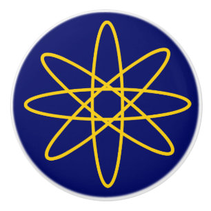 De Porte En Céramique Cinquante-vingts - bouton d'atome jaune