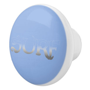 De Porte En Céramique Surf bleu fade ceramique bouton