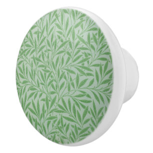 De Porte En Céramique William Morris ceramique bouton saule feuille vert