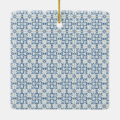 De Portugese Haan met een kerstcadeau Keramisch Ornament (Achterkant)